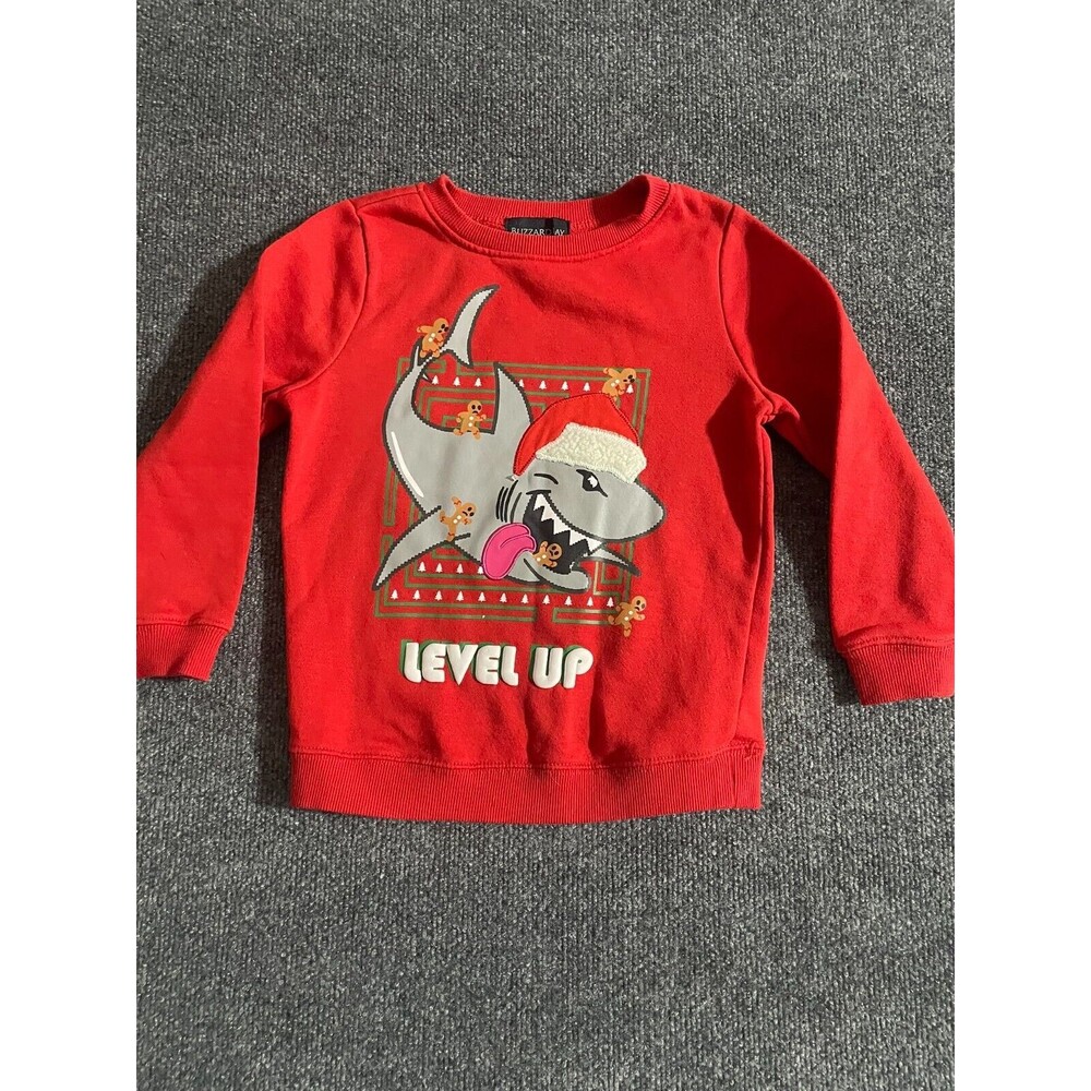 Blizzard Bay Boys Sweater Ugly Christmas Size  12-14 Shark